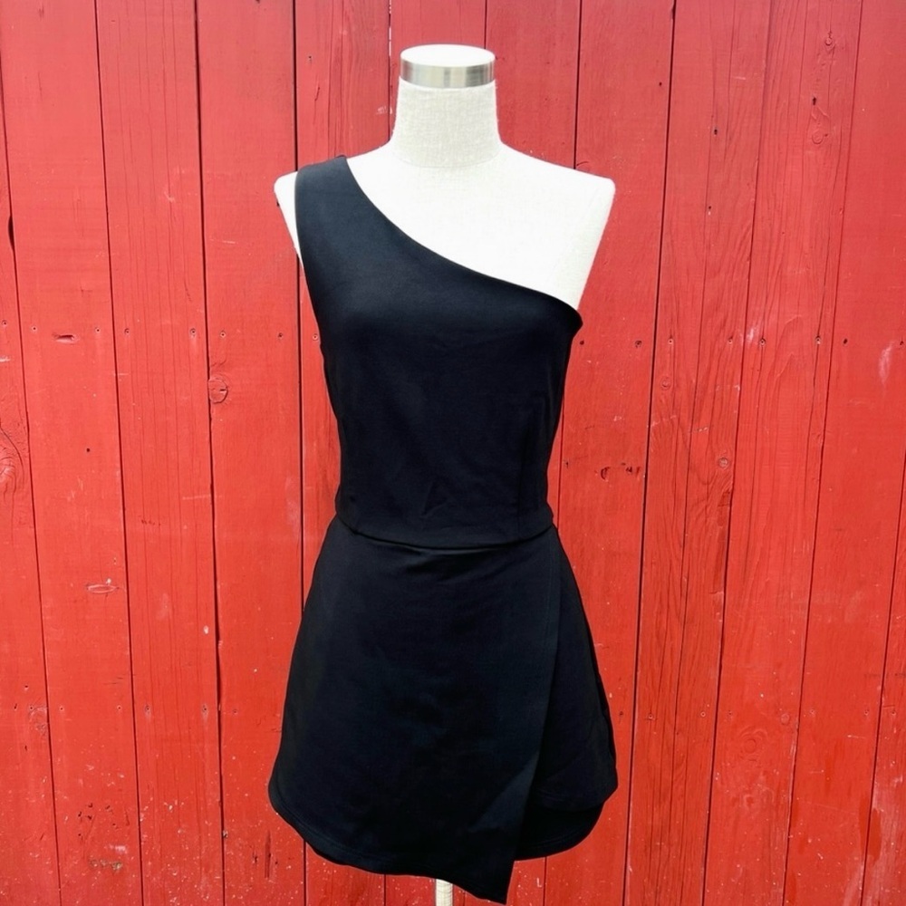 Rare Showpo Goth One-Shoulder Romper Skirt